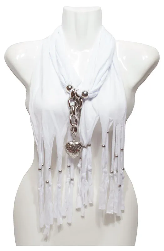 Ladies Heart Shape Pendants Fashion Scarf Wholesale