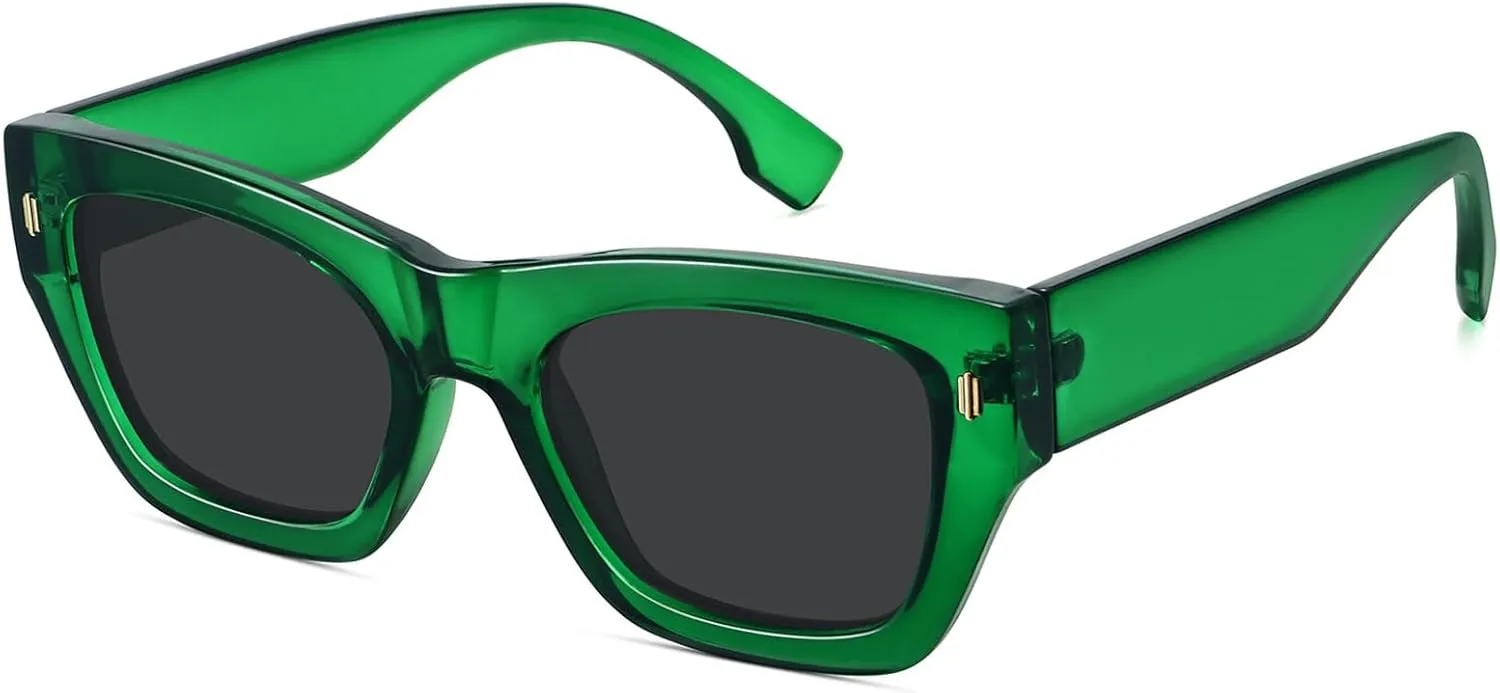 Large Cateye Polarized Sunglasses for Women Men Retro Trendy Square Sunnies FZN819