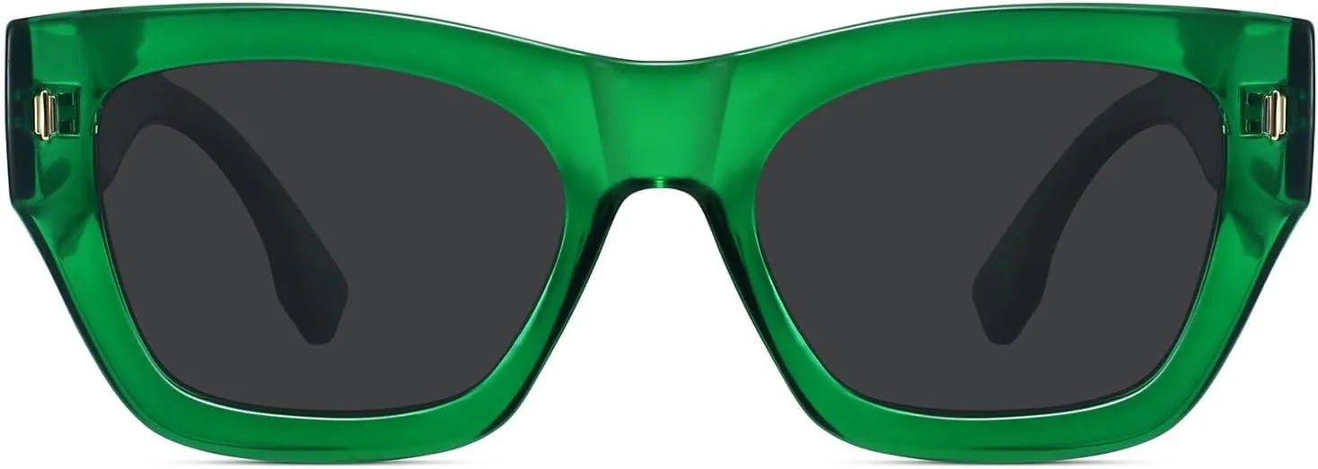 Large Cateye Polarized Sunglasses for Women Men Retro Trendy Square Sunnies FZN819