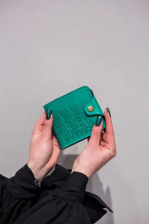 Leather wallet for women personalized,  women leather wallet, Gift,color is mint