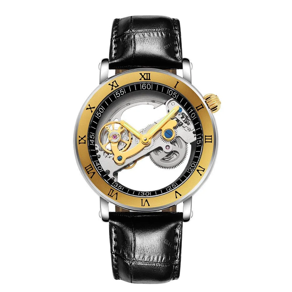 Men's Luminous Waterproof Mechanical Transparent Watch