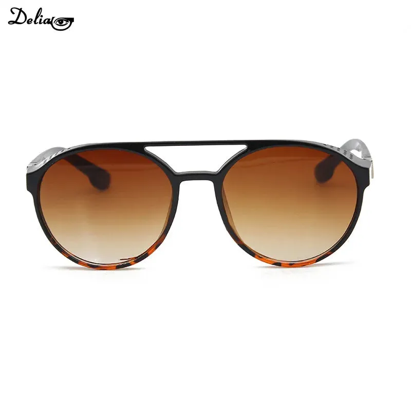 Metal steampunk sunglasses men's fashion round glasses brand designer vintage sunglasses high quality oculos de sol 2023