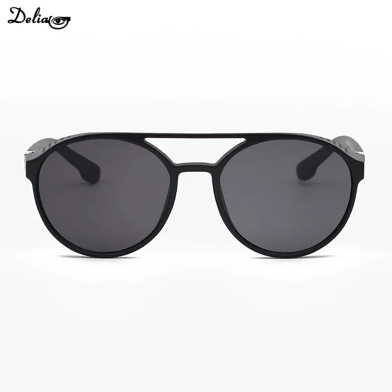 Metal steampunk sunglasses men's fashion round glasses brand designer vintage sunglasses high quality oculos de sol 2023