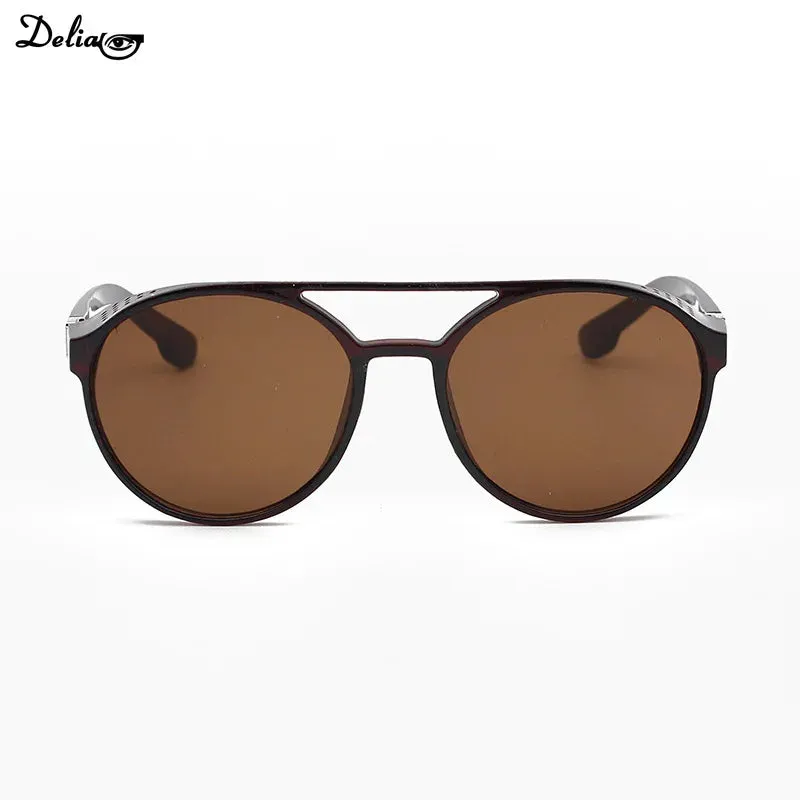 Metal steampunk sunglasses men's fashion round glasses brand designer vintage sunglasses high quality oculos de sol 2023