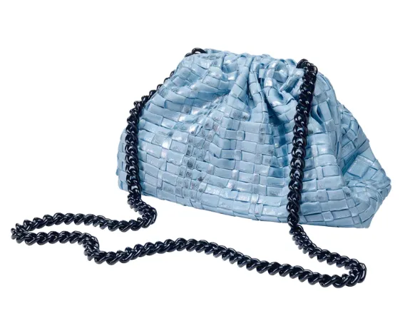 MINI GAME WOVEN LAMINATED CLUTCH