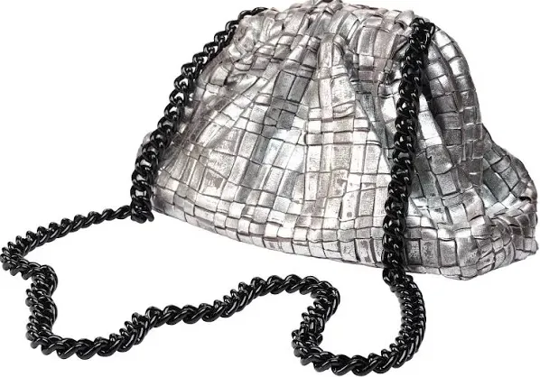 MINI GAME WOVEN LAMINATED CLUTCH