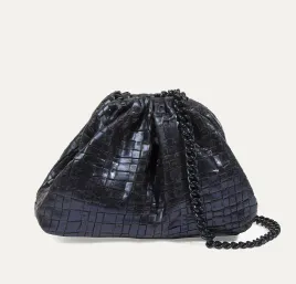 MINI GAME WOVEN LAMINATED CLUTCH