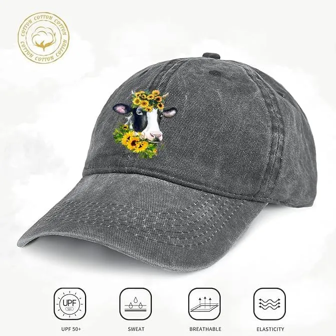 Negi Denim Hat for Men Women Washed Distressed Adjustable Dad Hats Baseball Cap Vintage Unconstructed Plain Cap Unisex Fit