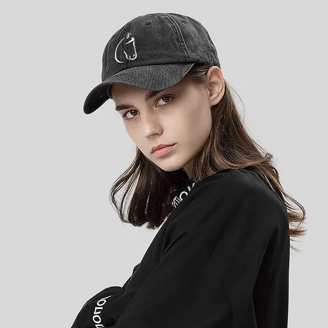 Negi Denim Hat for Men Women Washed Distressed Adjustable Dad Hats Baseball Cap Vintage Unconstructed Plain Cap Unisex Fit