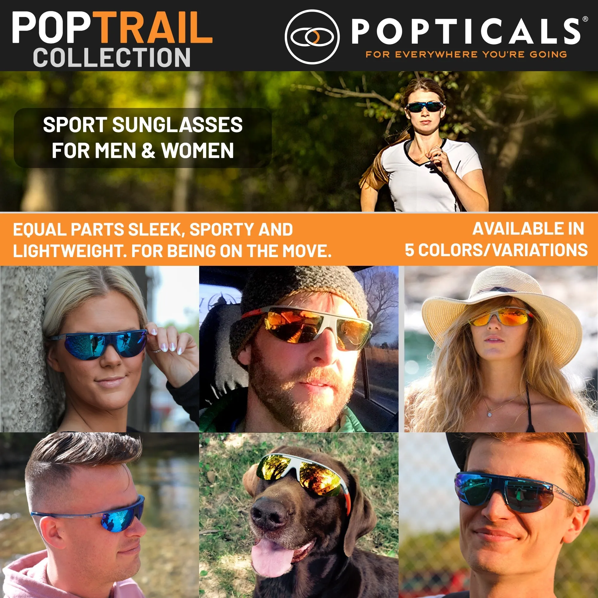 POPTRAIL | Polarized, Gloss Lavender/Crystal, Pink Mirror, Small