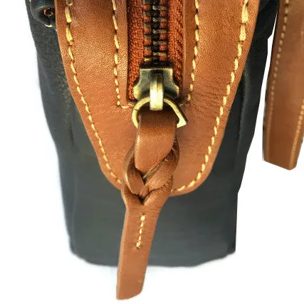 Prelude Navy Twin Handle Top Zip Handbag