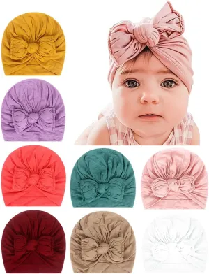 QandSweet Baby Girls' Hats & Caps Knotted Turban Cute Toddler Hat Hair Accessories 3-36M