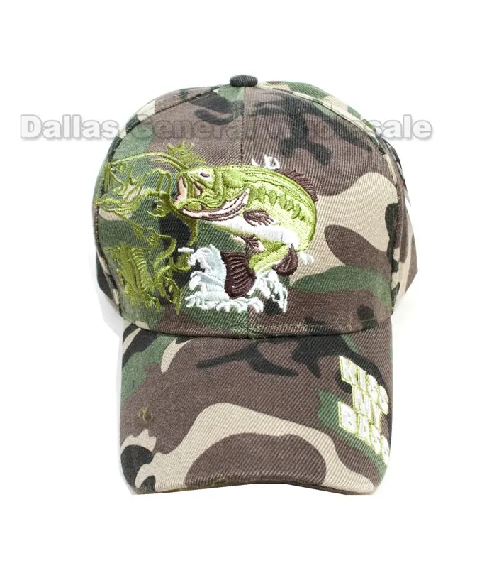 "Kiss My Bass" Casual Caps Wholesale