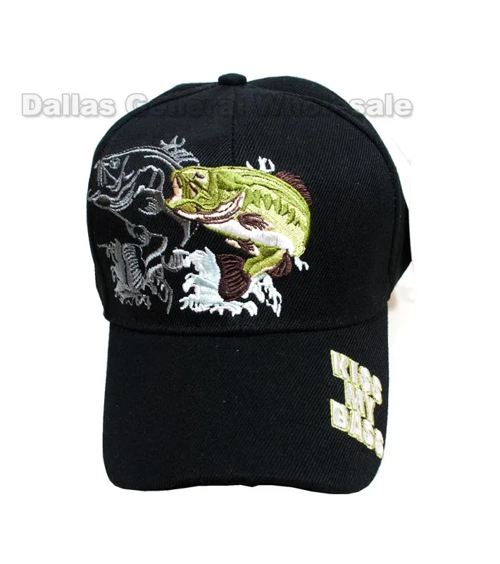 "Kiss My Bass" Casual Caps Wholesale