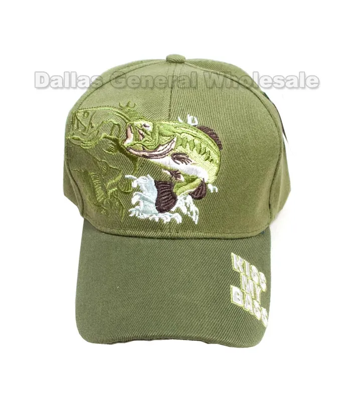 "Kiss My Bass" Casual Caps Wholesale