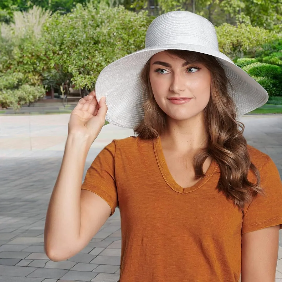 San Diego Hat Company Womens Braided Sun Hat With Self-Tie Band, 5-Inch Brim