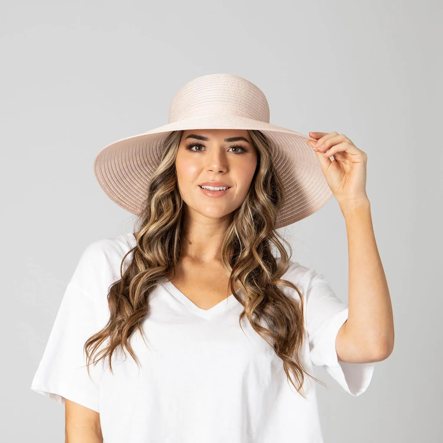 San Diego Hat Company Womens Braided Sun Hat With Self-Tie Band, 5-Inch Brim