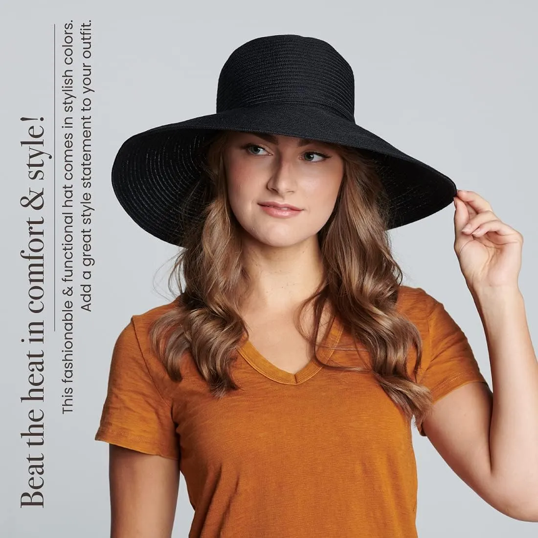 San Diego Hat Company Womens Braided Sun Hat With Self-Tie Band, 5-Inch Brim