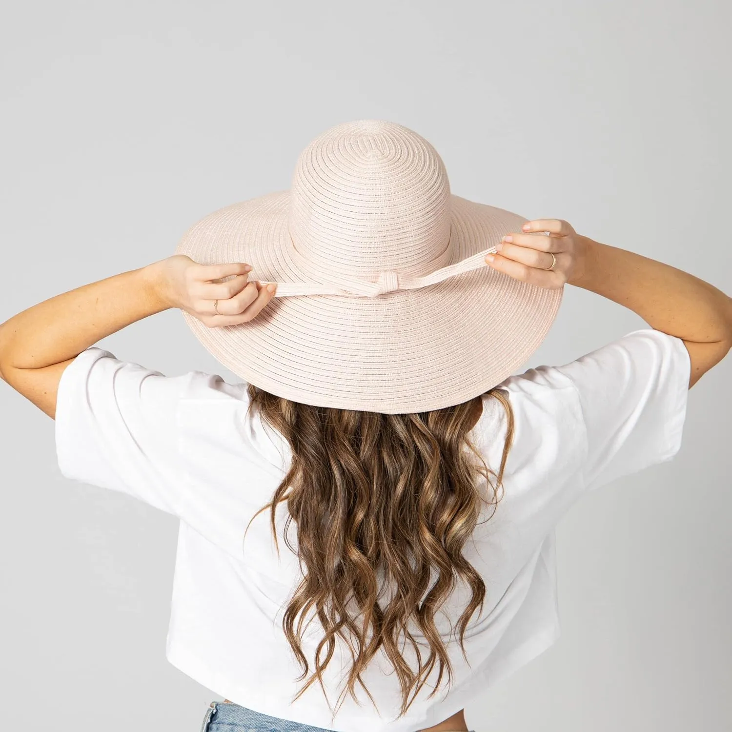 San Diego Hat Company Womens Braided Sun Hat With Self-Tie Band, 5-Inch Brim