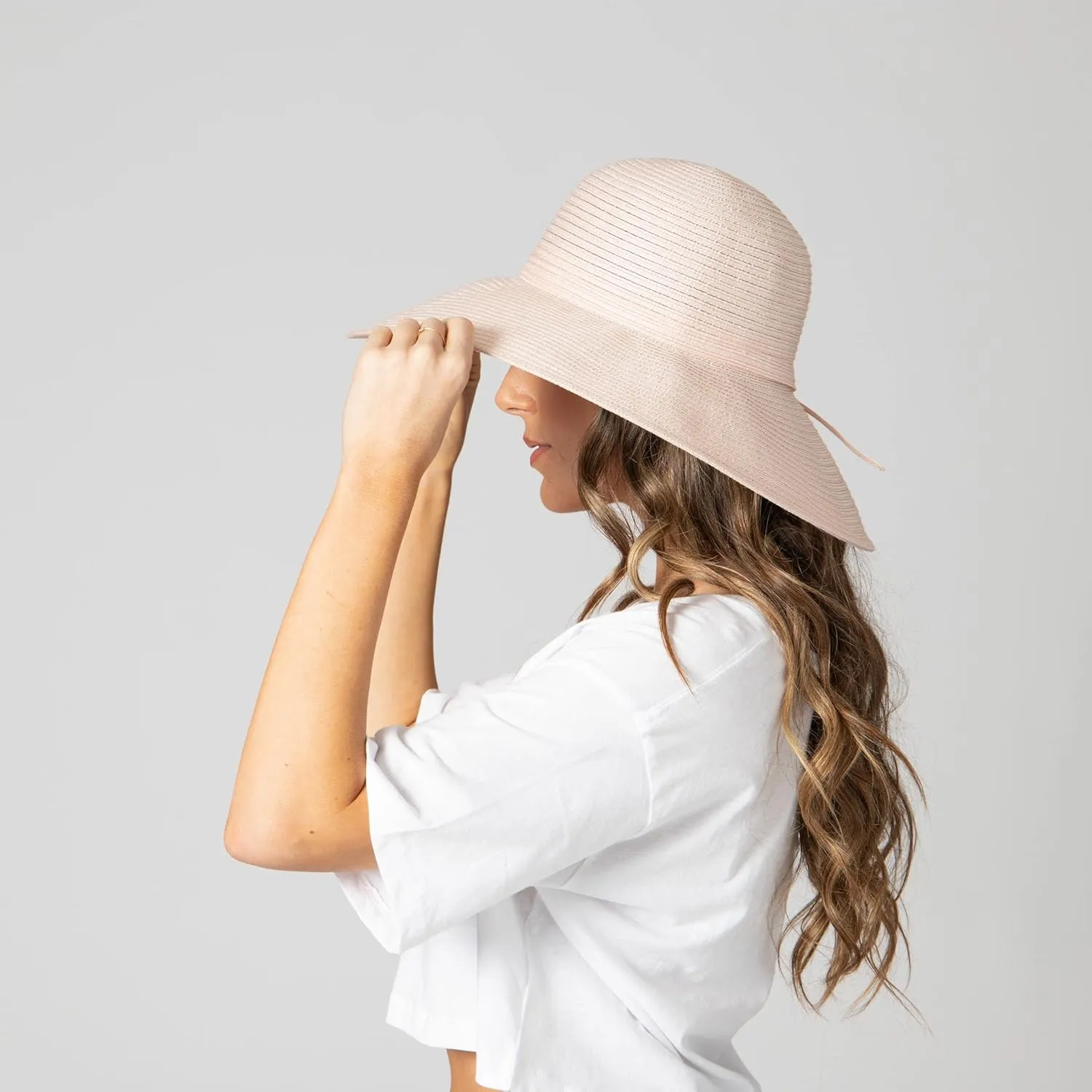 San Diego Hat Company Womens Braided Sun Hat With Self-Tie Band, 5-Inch Brim
