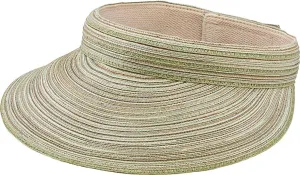 San Diego Hat Company Women's Mixed Braid Brim Visor with Velcro, Sun Hats for Women