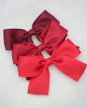 Satin Bow Hair Clips for Girls