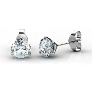Selected 1.00CT Round Cut Diamond Stud Earrings in 14KT White Gold