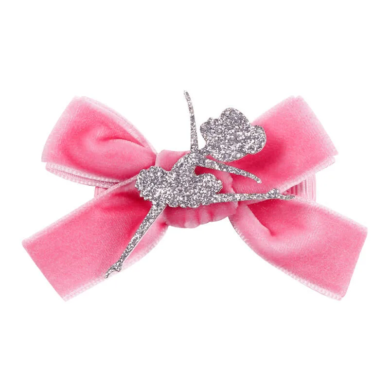 Shiny Ballet Girl Velvet Hair Clips