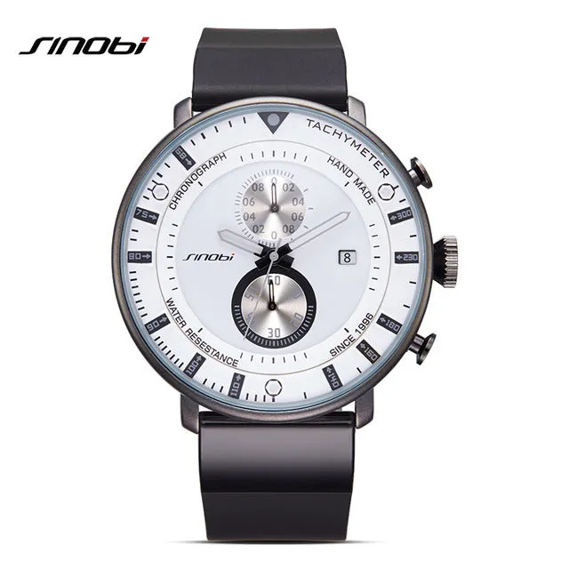 SINOBI Star Wars Ultra Thin Chronograph Mens Wrist Watches Rubber Watchband Brand Males Military Sports Geneva Quartz Clock 2017