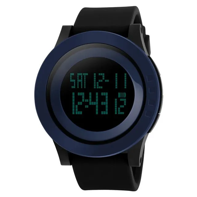 SKMEI Large Dial Outdoor Men Sports Watches LED Digital Wristwatches Waterproof Alarm Chrono Calendar Fashion Casual Watch 1142