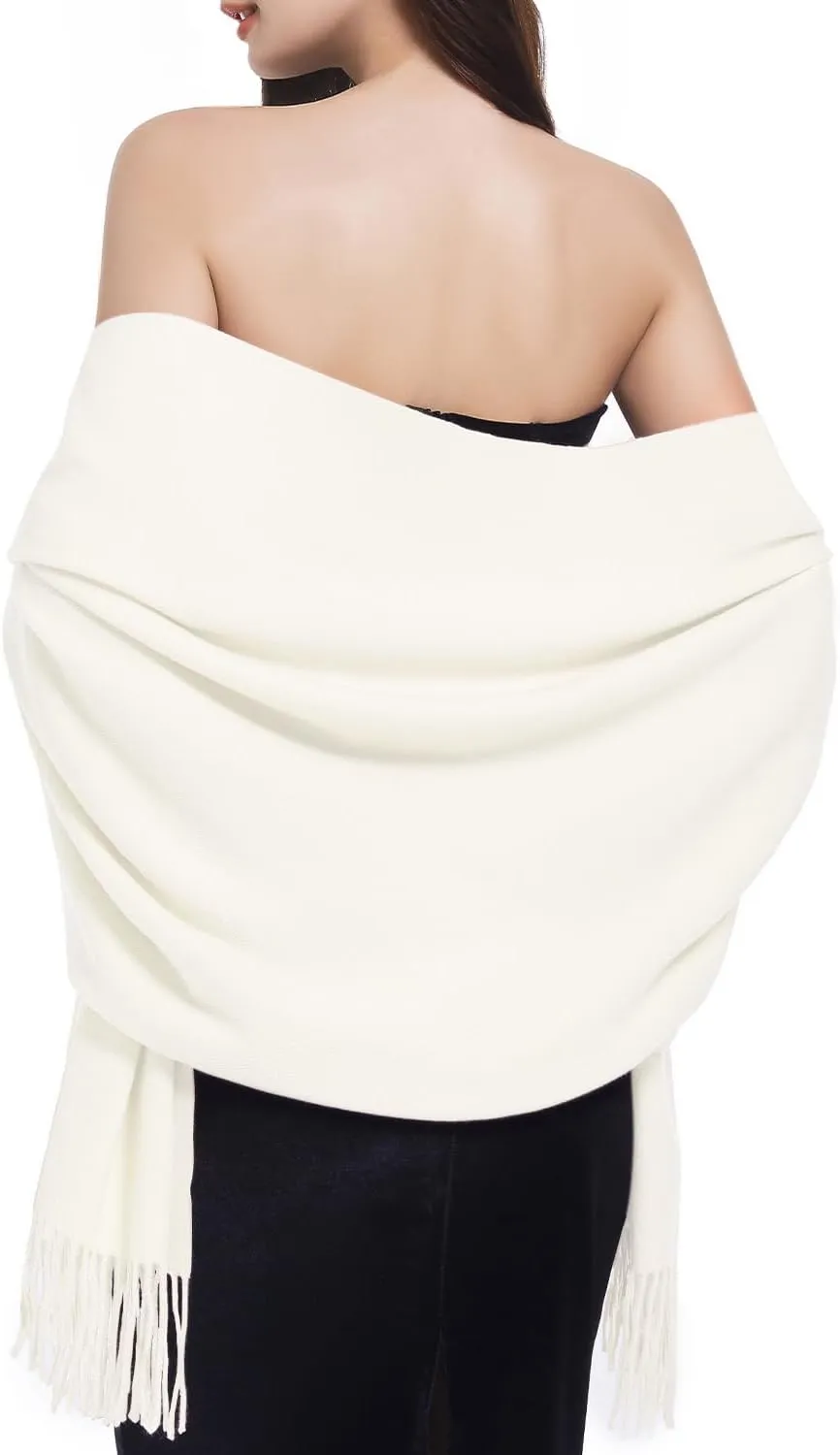 Sofier Pashmina Shawls And Wraps for Women for Evening Dress Warm Winter Scarf Wedding Bride Bridesmaid Gifts Cashmere Feel