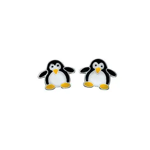 Sterling Silver Penguin Stud Earrings