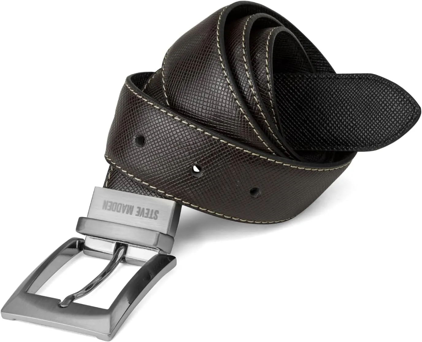 Steve Madden Reversible Men's Dress Casual Every Day Leather Belt