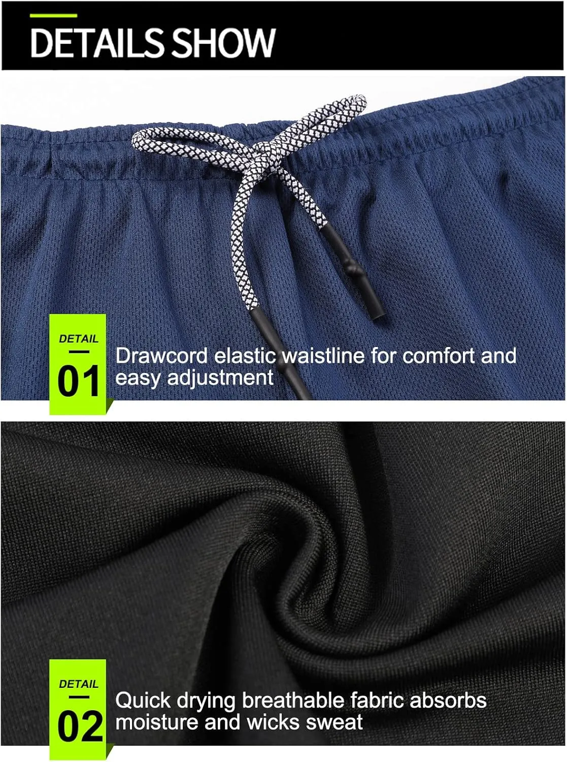 Suwangi Men's 2 in 1 Workout Running Shorts 7" Lightweight Quick-Dry Short Gym Athletic Training Yoga Short with Phone Pocket