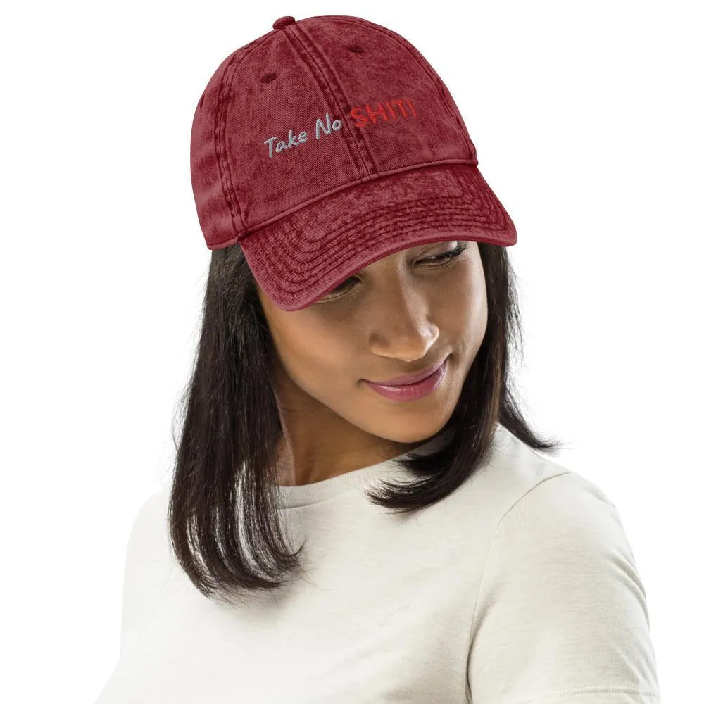 Take No Shit! | Outdoor and Indoor Caps and Hats Vintage Cotton Twill Cap