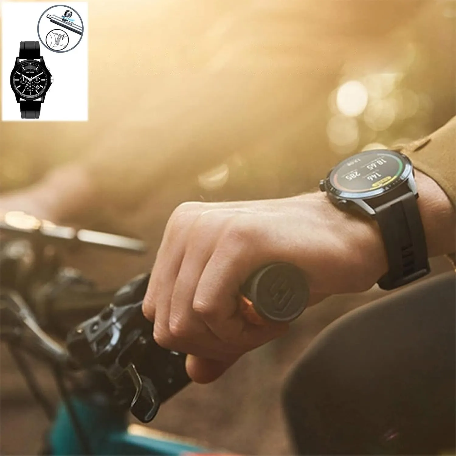 Watch Band Quick Release Fluororubber 19mm 20mm 21mm 22mm Soft Durable Universal FKM Rubber Replacement Band Strap for Men Women