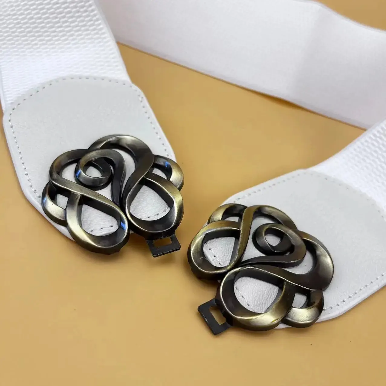 Women Wide Elastic Waist Vintage Belt
